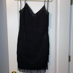 Guess Black Fringe Dress